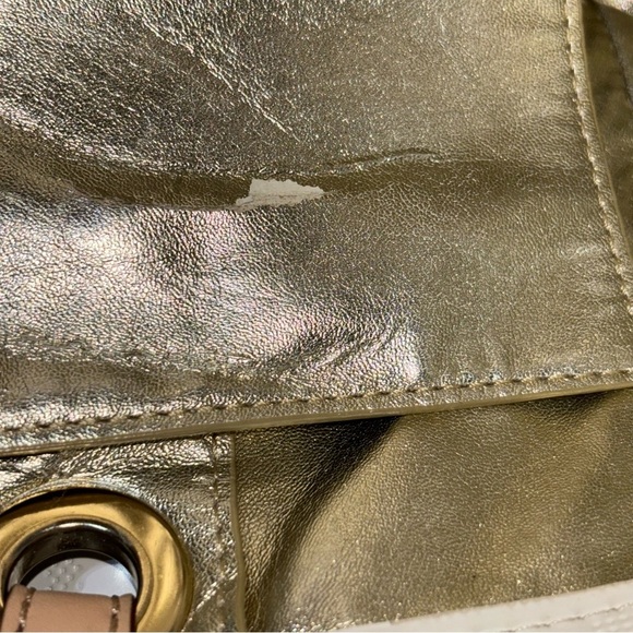 MICHAEL Michael Kors Logo White Patent Leather Large Tote - Picture 10 of 16